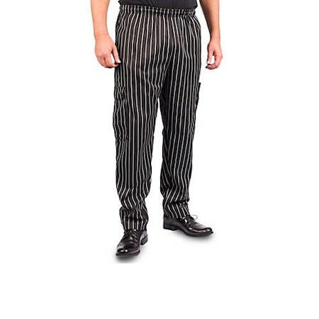 Kng Large Striped Baggy Cargo Chef Pants 1059L